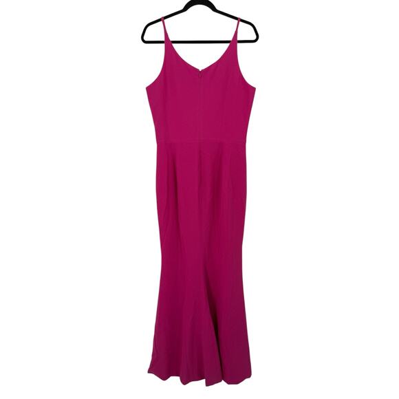 Dress the Population dress Iris Slit crepe gown pink size Large L - Picture 3 of 5